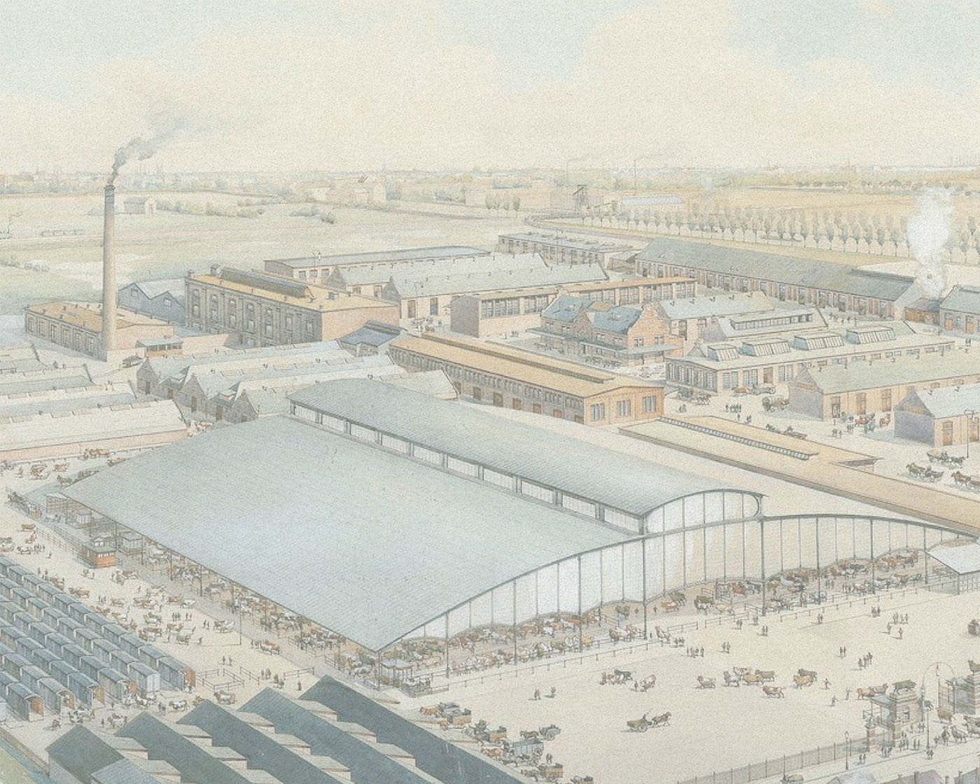 Historic Illustration of Kuregem Abattoir